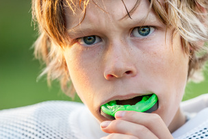 The most important piece of sporting equipment, a professionally made mouthguard.