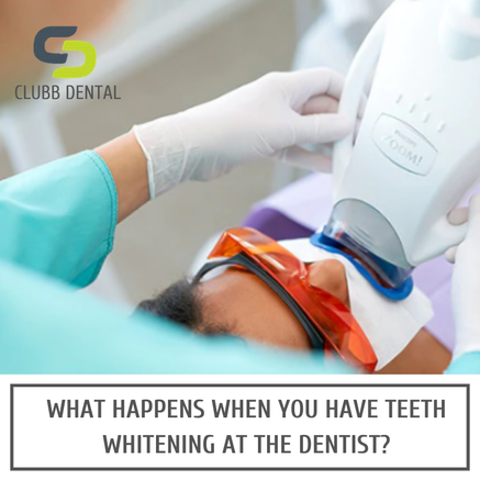 What happens when you have teeth whitening at the dentist?