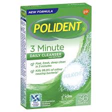 Use Polident to clean your mouthguard