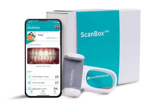 Scan boxes to monitor orthodontic treatment at home