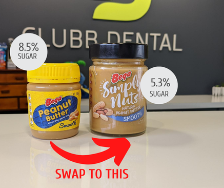 Clubb Dental Peanut Butter with less sugarPicture